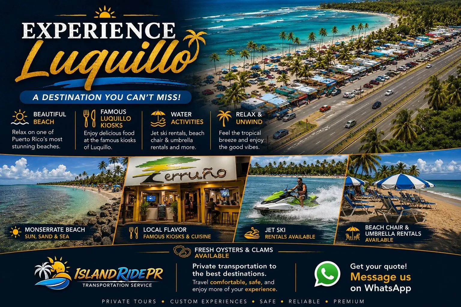 Luquillo beach and food route